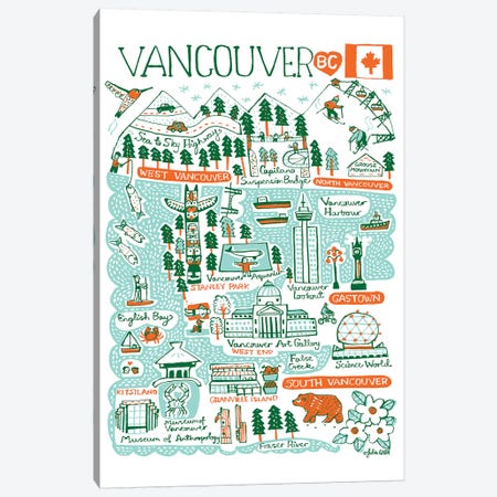 Vancouver Canvas Print #GAS25} by Julia Gash Canvas Art