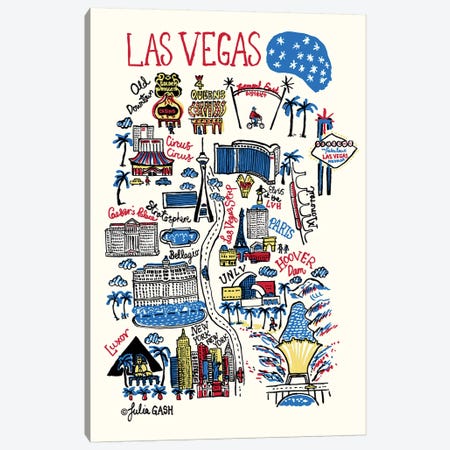 Las Vegas Canvas Print #GAS27} by Julia Gash Canvas Artwork