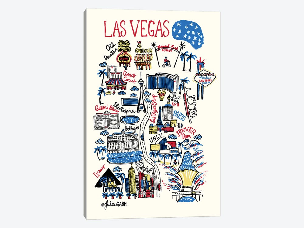 Las Vegas by Julia Gash 1-piece Canvas Print