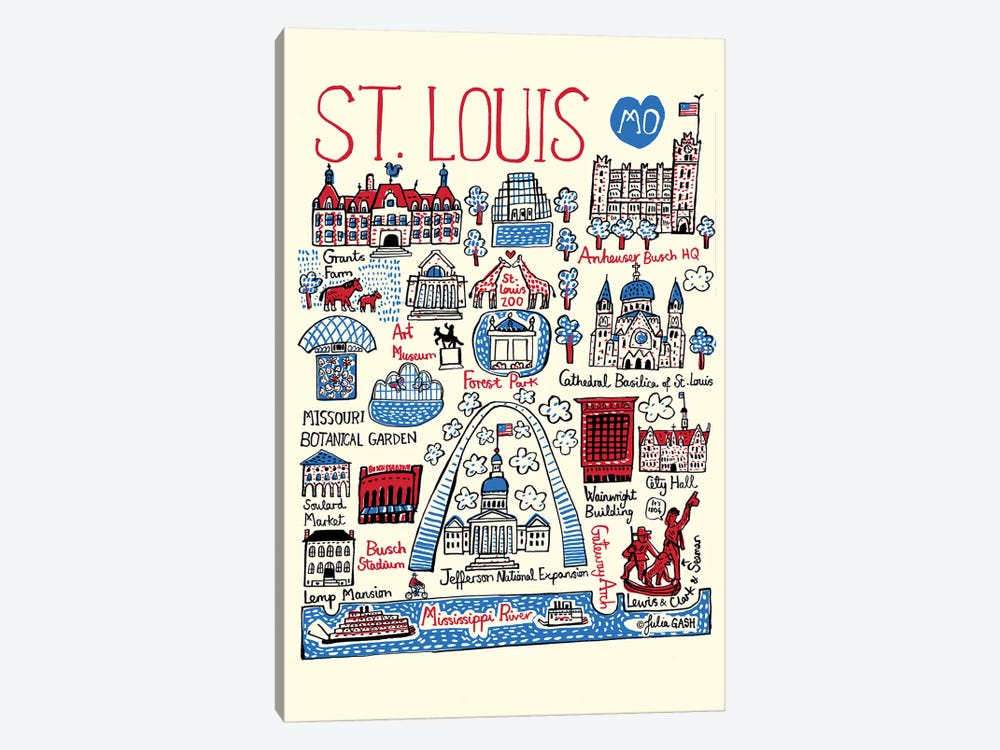 St Louis by Julia Gash 1-piece Canvas Artwork