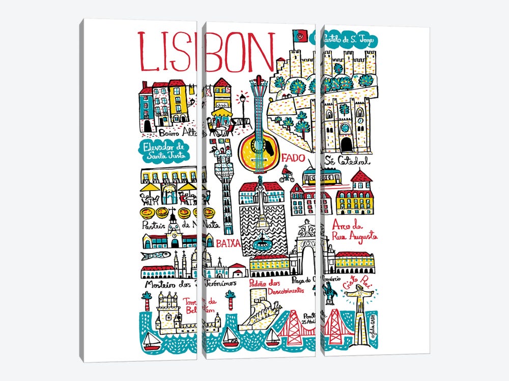 Lisbon by Julia Gash 3-piece Art Print