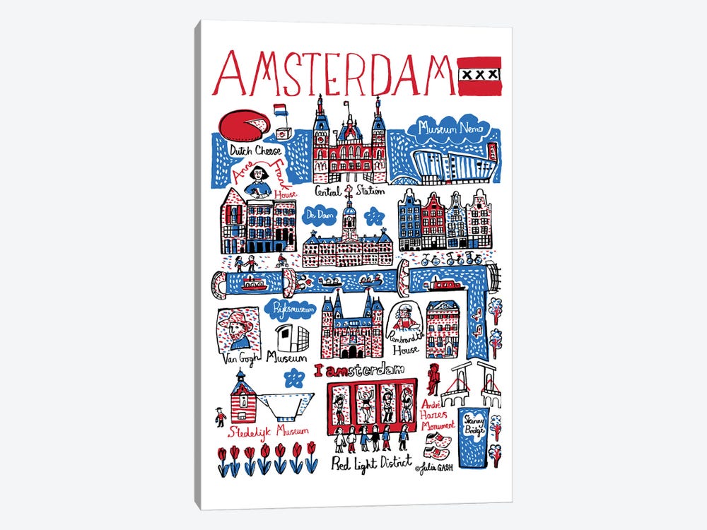 Amsterdam by Julia Gash 1-piece Art Print
