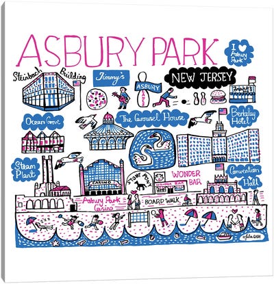 Asbury Park Canvas Art Print - New Jersey Art