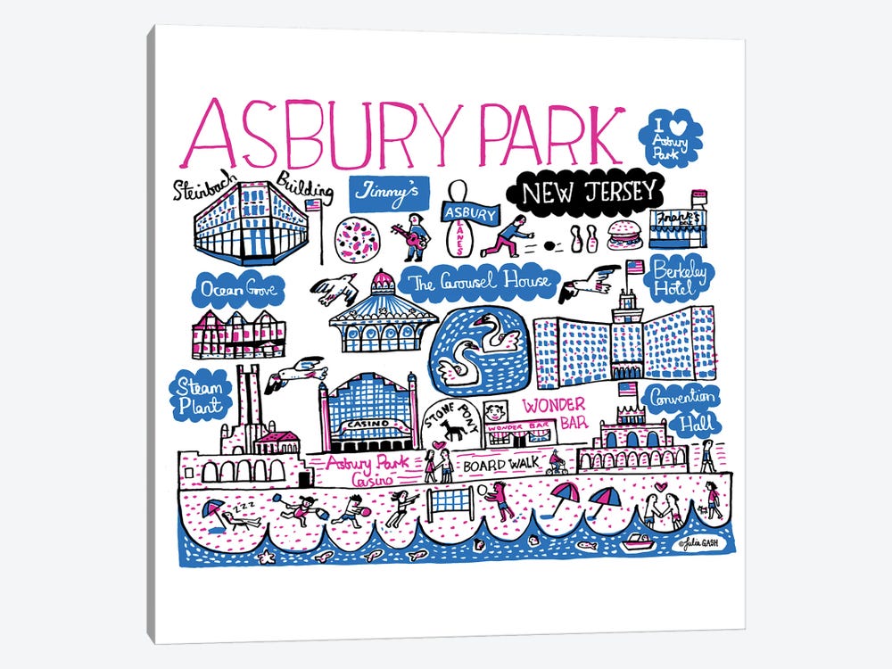 Asbury Park by Julia Gash 1-piece Canvas Artwork