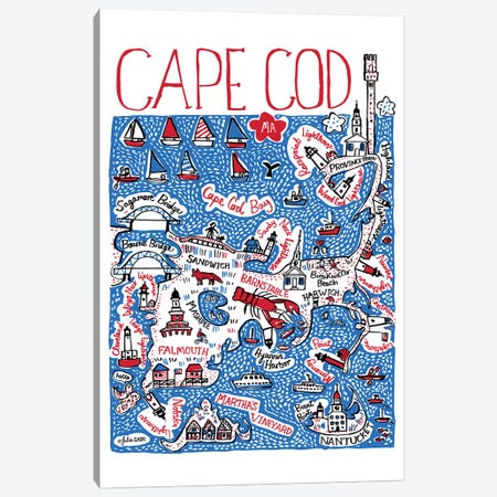 Cape Cod Canvas Print #GAS43} by Julia Gash Canvas Print