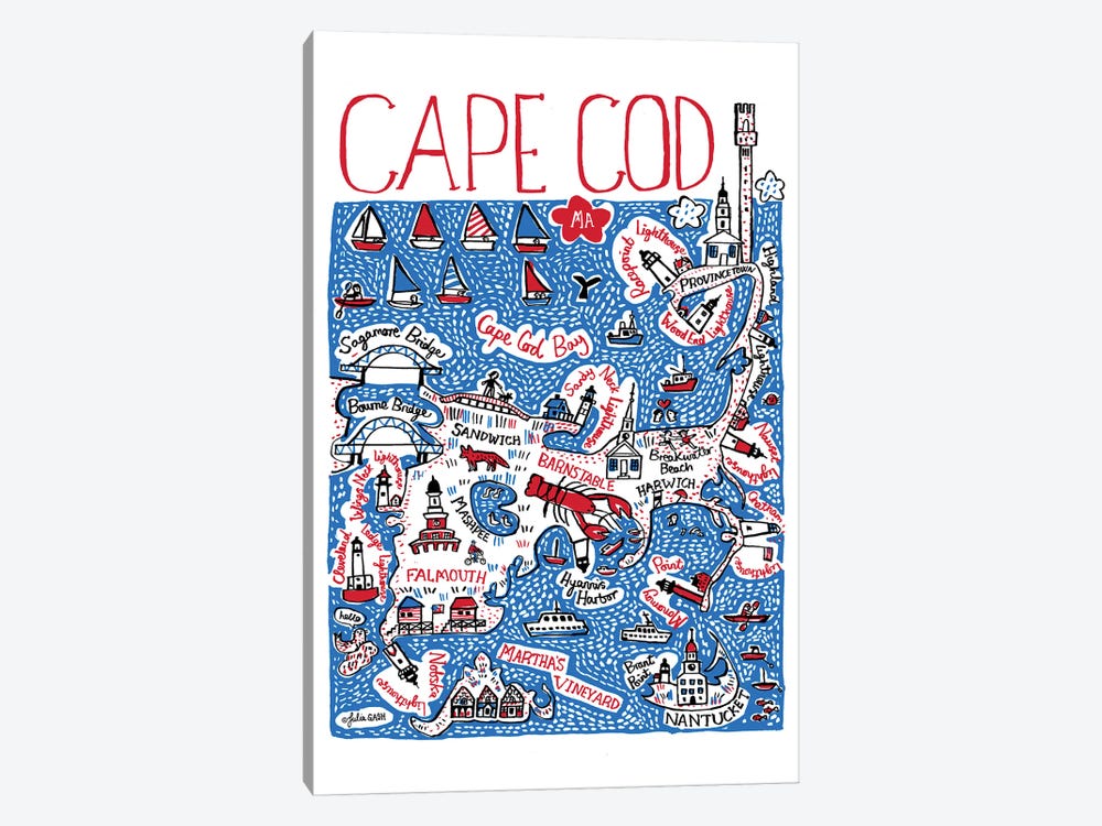 Cape Cod by Julia Gash 1-piece Canvas Art Print