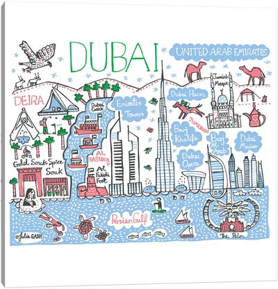 Dubai Canvas Art Print - United Arab Emirates Art
