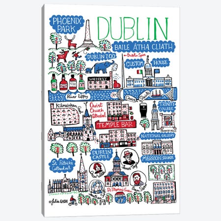 Dublin Canvas Print #GAS46} by Julia Gash Canvas Art