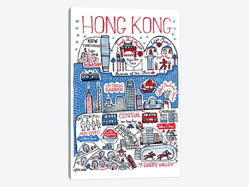 Hong Kong by Julia Gash 1-piece Canvas Art