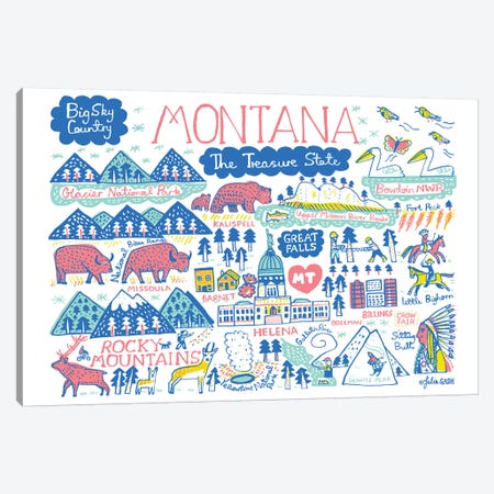 Montana Statescape Canvas Print #GAS54} by Julia Gash Canvas Print