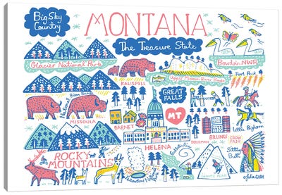 Montana Statescape Canvas Art Print - Montana Art