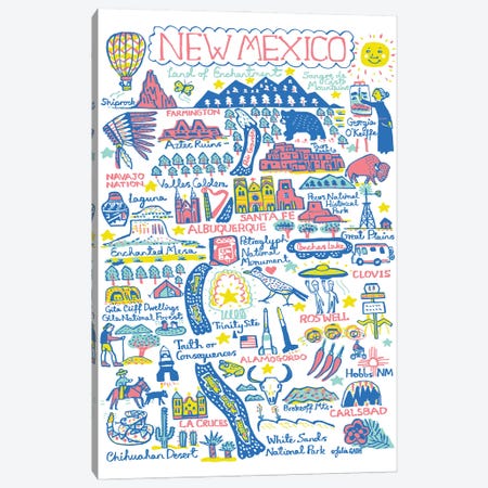 New Mexico Canvas Print #GAS56} by Julia Gash Art Print