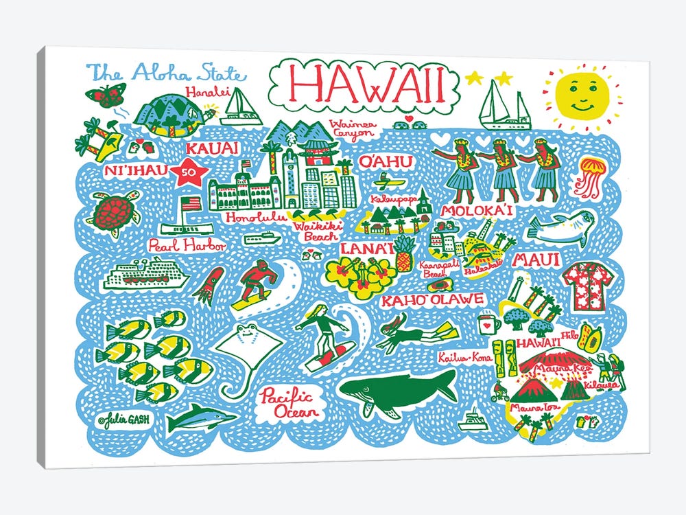 Hawaii by Julia Gash 1-piece Canvas Artwork
