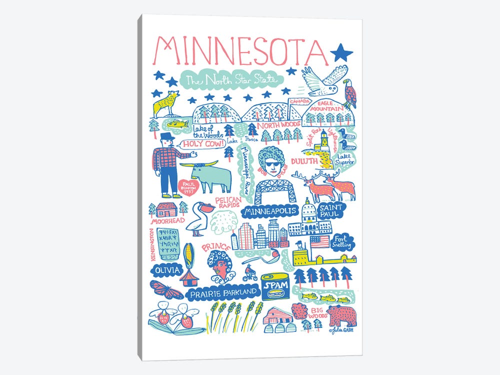 Minnesota by Julia Gash 1-piece Canvas Artwork