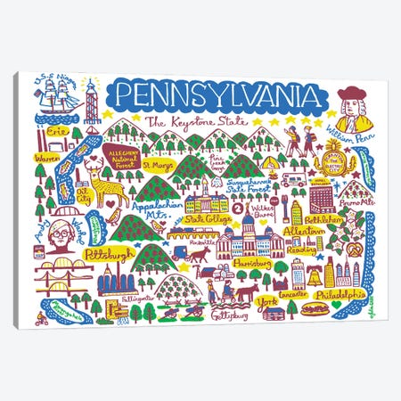 Pennsylvania Canvas Print #GAS64} by Julia Gash Canvas Wall Art