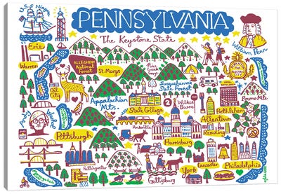 Pennsylvania Canvas Art Print - Julia Gash