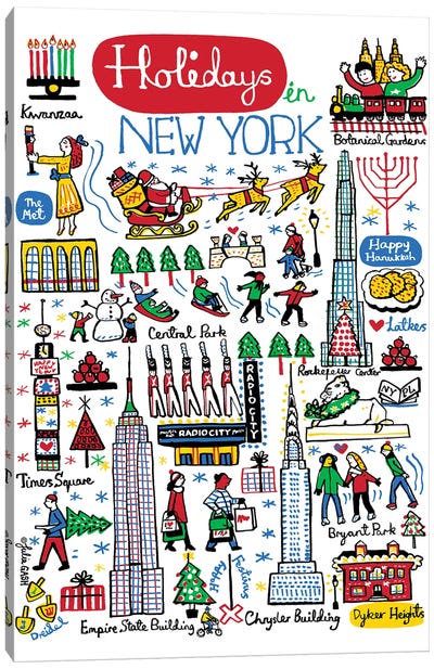 Holidays In New York Canvas Art Print - Julia Gash
