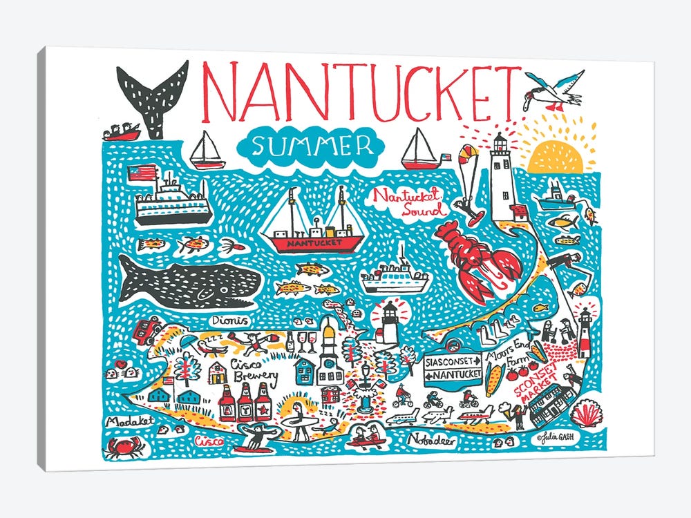 Nantucket by Julia Gash 1-piece Canvas Art Print