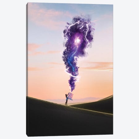 Purple Nebula Canvas Print #GAV14} by Gabriel Avram Canvas Wall Art