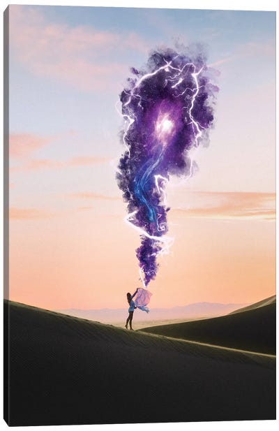 Purple Nebula Canvas Art Print - Gabriel Avram