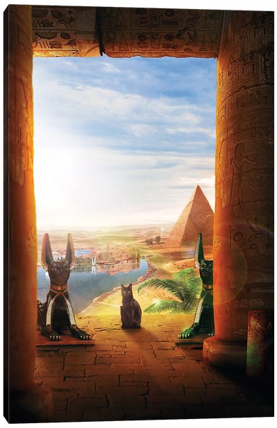 Ancient Egypt Canvas Art Print - The Great Pyramids of Giza