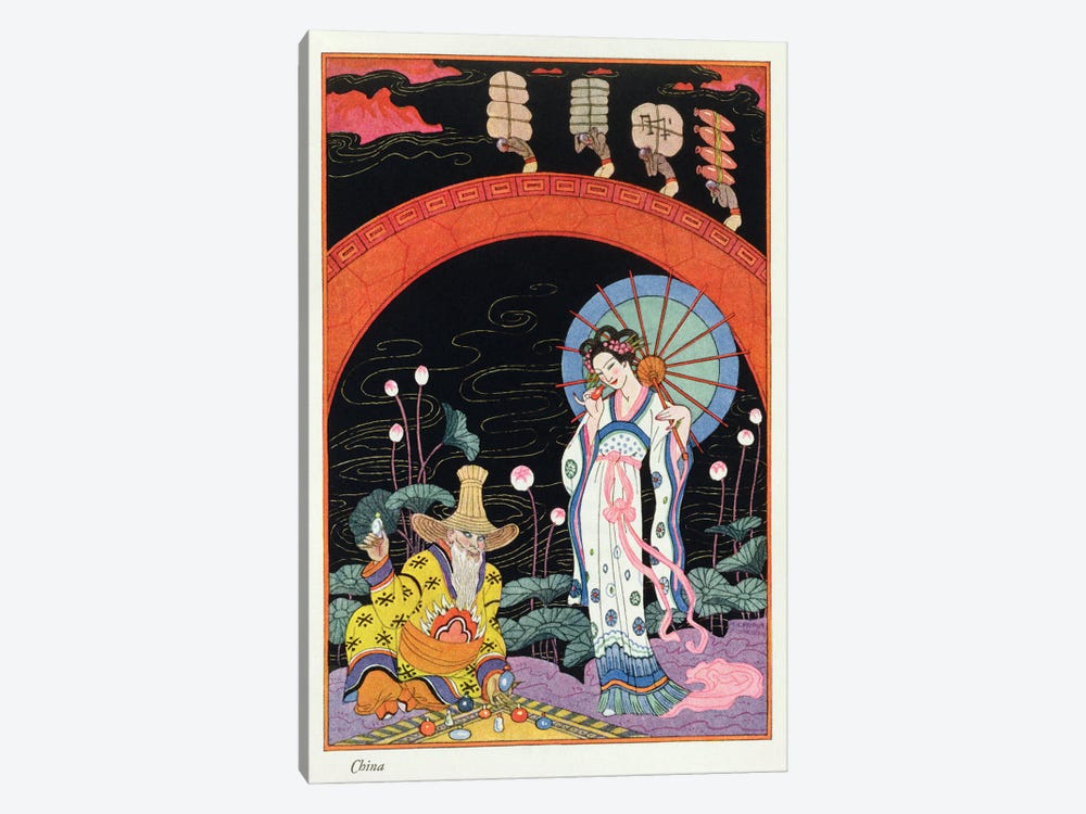 China, From 'The Art Of Perfume' by George Barbier 1-piece Canvas Art Print