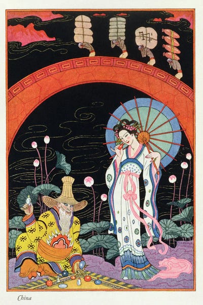 George Barbier: China, From 'The Art Of Perfume' by George Barbier