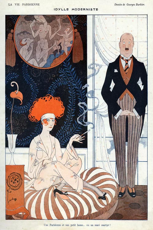 1918 La Vie Parisienne I Plate by George Barbier wall art