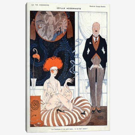 1918 La Vie Parisienne Magazine Plate Canvas Print #GBA5} by George Barbier Canvas Wall Art