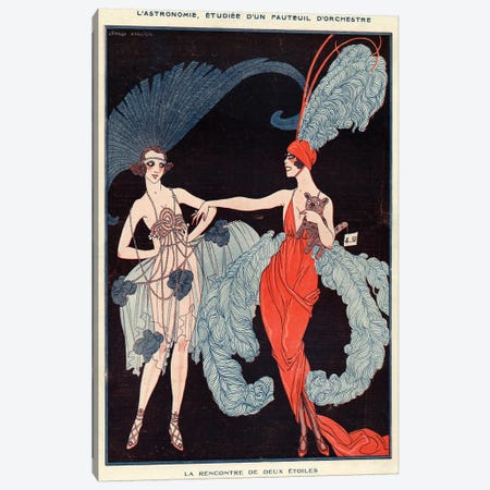1918 La Vie Parisienne Magazine Plate Canvas Print #GBA6} by George Barbier Canvas Artwork