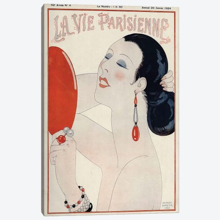 1919 La Vie Parisienne Magazine Cover Canvas Print #GBA7} by George Barbier Canvas Wall Art