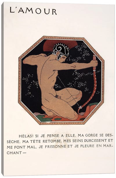 L'Amour, illustration from Les Chansons de Bilitis, 1922 Canvas Art Print