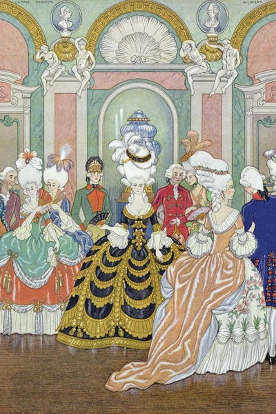George Barbier: Ballroom Scene, Illustration From 'Les Liaisons Dangereuses' by George Barbier