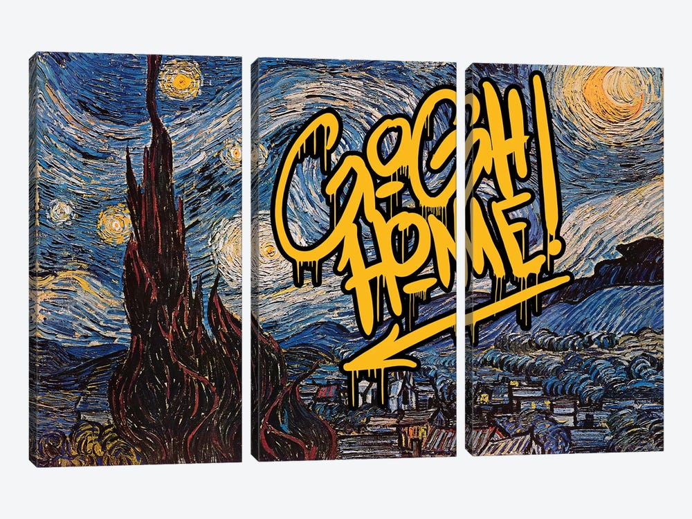 Gogh Home by 5by5collective 3-piece Art Print
