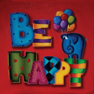 Be Happy by Gabriela Elgaafary framed wall art