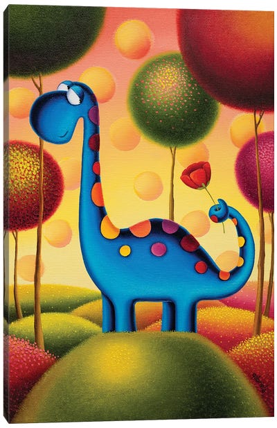 Dreamland Canvas Art Print - Kids Dinosaur Art