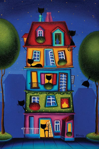 Home Where Our Story Begins by Gabriela Elgaafary framed canvas print