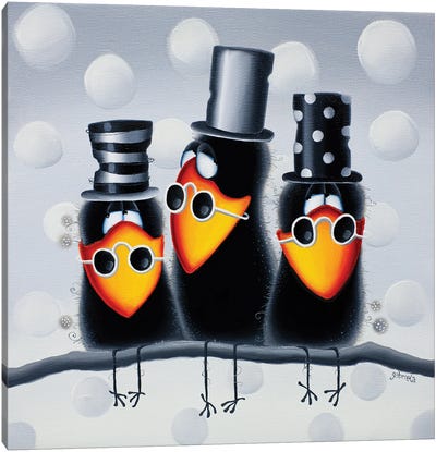 The Family Canvas Art Print - Crow Art