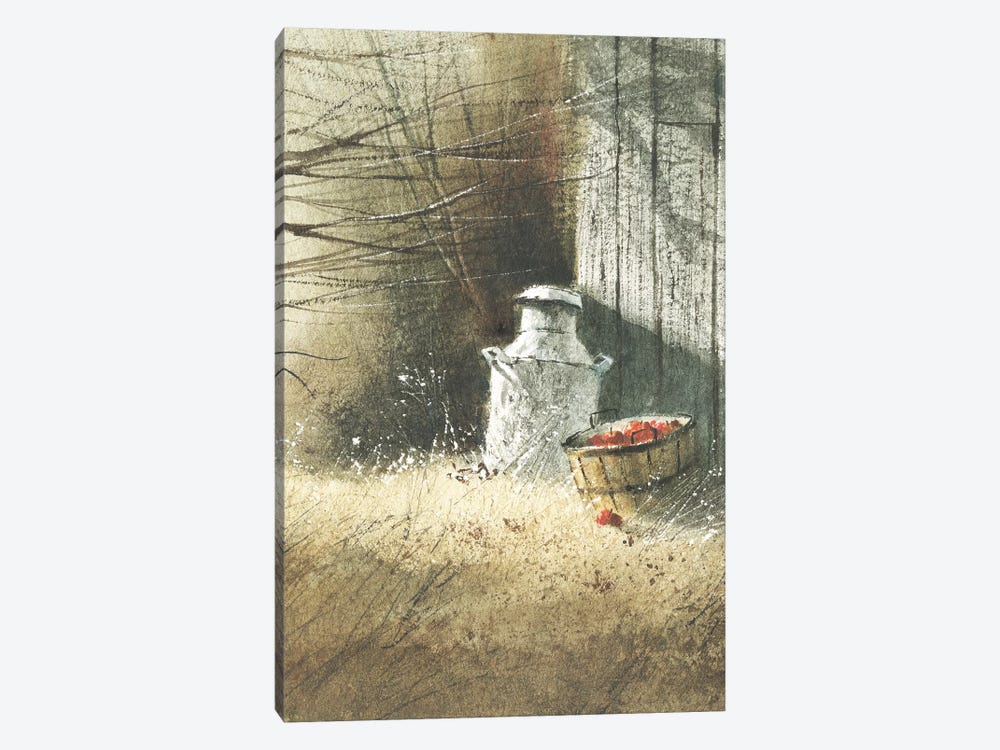 The Old Milk Can by George Bjorkland 1-piece Canvas Print
