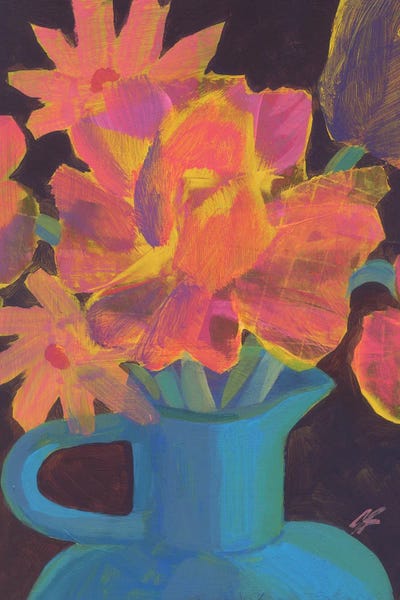 Pottery Still Life: Floral Glow by Gabriella Buckingham
