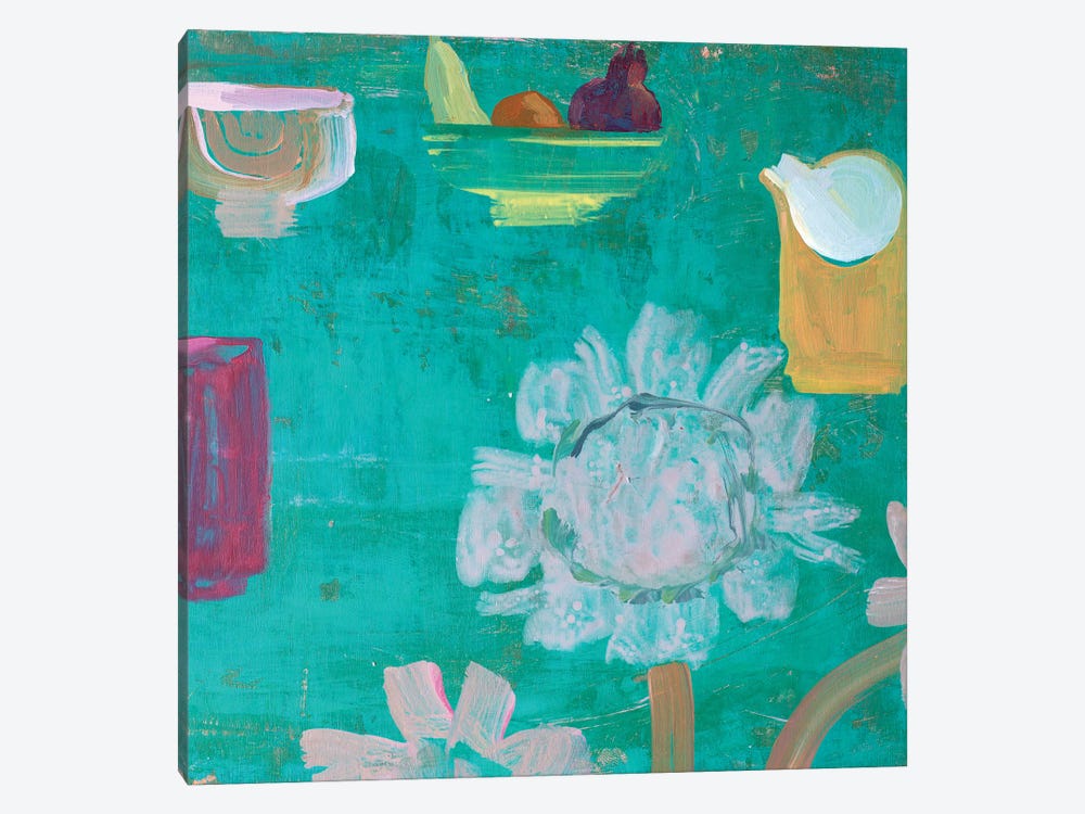 The Green Table by Gabriella Buckingham 1-piece Canvas Artwork
