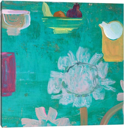 The Green Table Canvas Art Print - Gabriella Buckingham