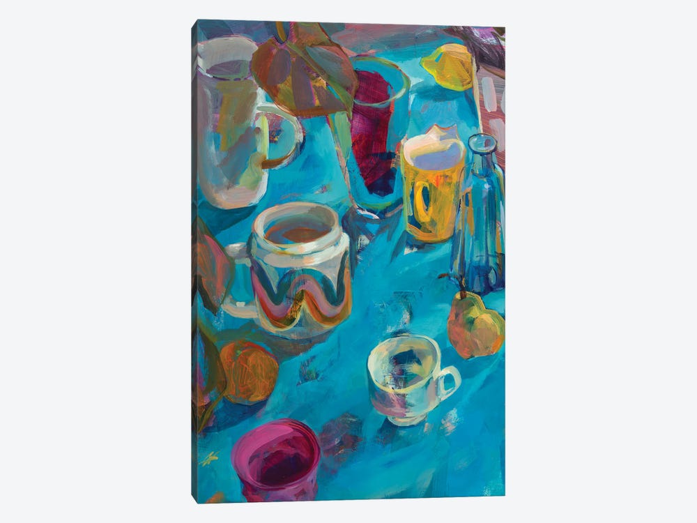 The Blue Table by Gabriella Buckingham 1-piece Canvas Print