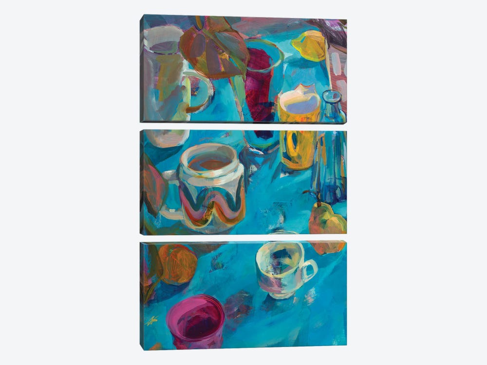The Blue Table by Gabriella Buckingham 3-piece Canvas Art Print