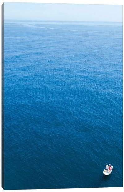 Boat At Sea Canvas Art Print - Less is More