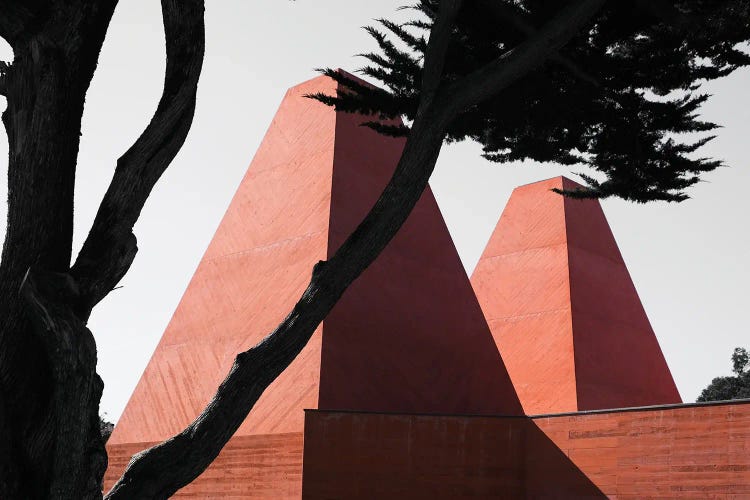 Pink Tower With Trees by Gilliard Bressan wall art
