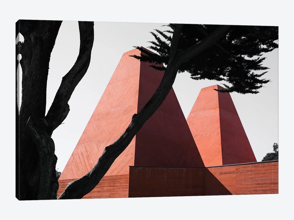 Pink Tower With Trees by Gilliard Bressan 1-piece Art Print