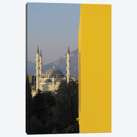 Mosque - Yellow Canvas Print #GBN153} by Gilliard Bressan Canvas Artwork