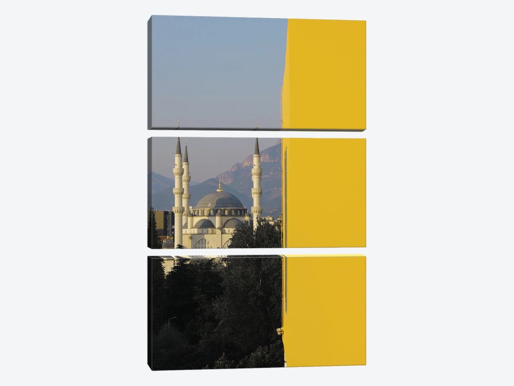 Mosque - Yellow by Gilliard Bressan 3-piece Canvas Artwork