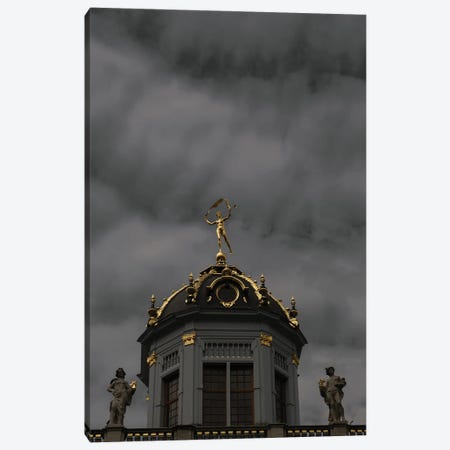 Grand Place Brussels Golden Detail Canvas Print #GBN18} by Gilliard Bressan Art Print